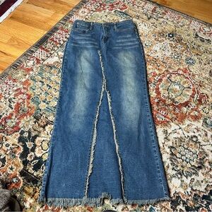 Vintage R4R y2k denim maxi skirt